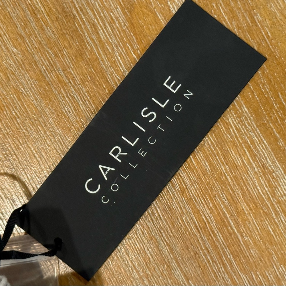 NWT Carlisle Lincoln Mid Rise Off White Silver Shimmer Pants Sz 10 - Picture 7 of 12